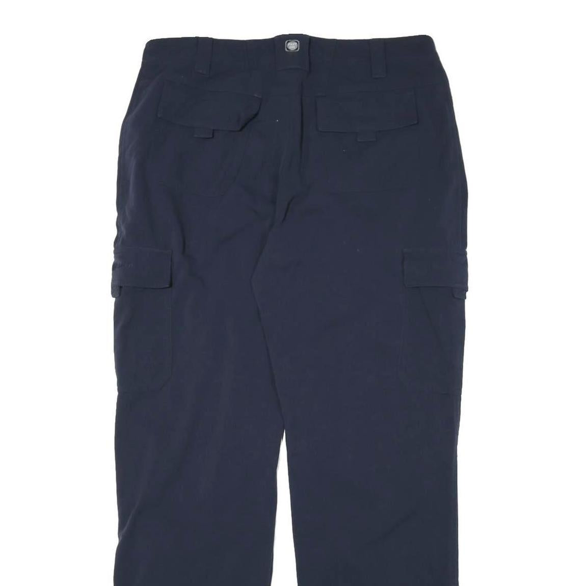 HENRI LLOYD Mens Polyester Blend Navy Relaxed Cargo Trousers W32 L31 Workwear