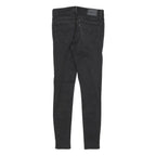 LEVI'S 710 Womens Slim Black Denim Raw W26 L26 Skinny Zip Jeans