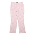 ZARA Womens Cotton Blend Pink & White Regular Fit Straight Leg Trousers W28 L26