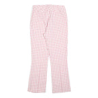 ZARA Womens Cotton Blend Pink & White Regular Fit Straight Leg Trousers W28 L26