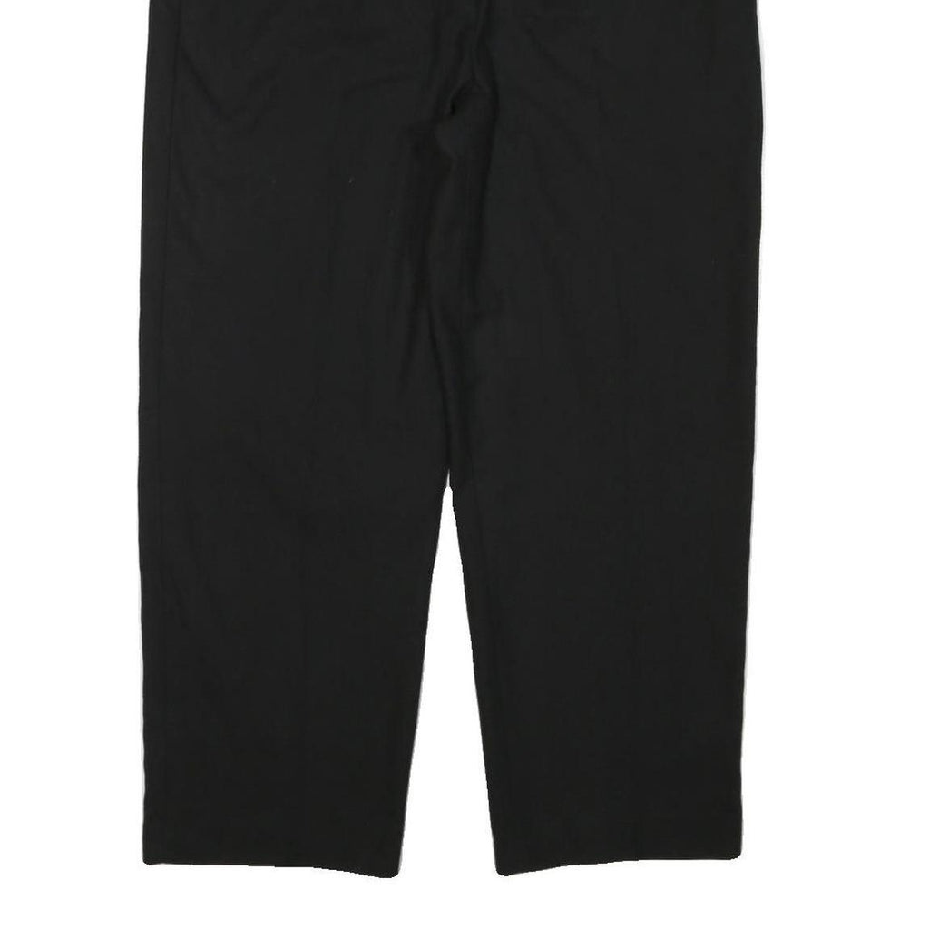 MASSIMO DUTTI Womens Viscose Blend Black Relaxed Straight Trousers W36 L26