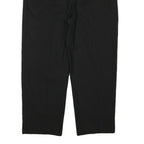 MASSIMO DUTTI Womens Viscose Blend Black Relaxed Straight Trousers W36 L26