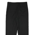 MASSIMO DUTTI Womens Viscose Blend Black Relaxed Straight Trousers W36 L26