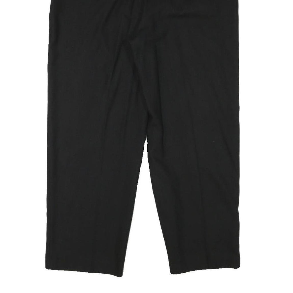 MASSIMO DUTTI Womens Viscose Blend Black Relaxed Straight Trousers W36 L26