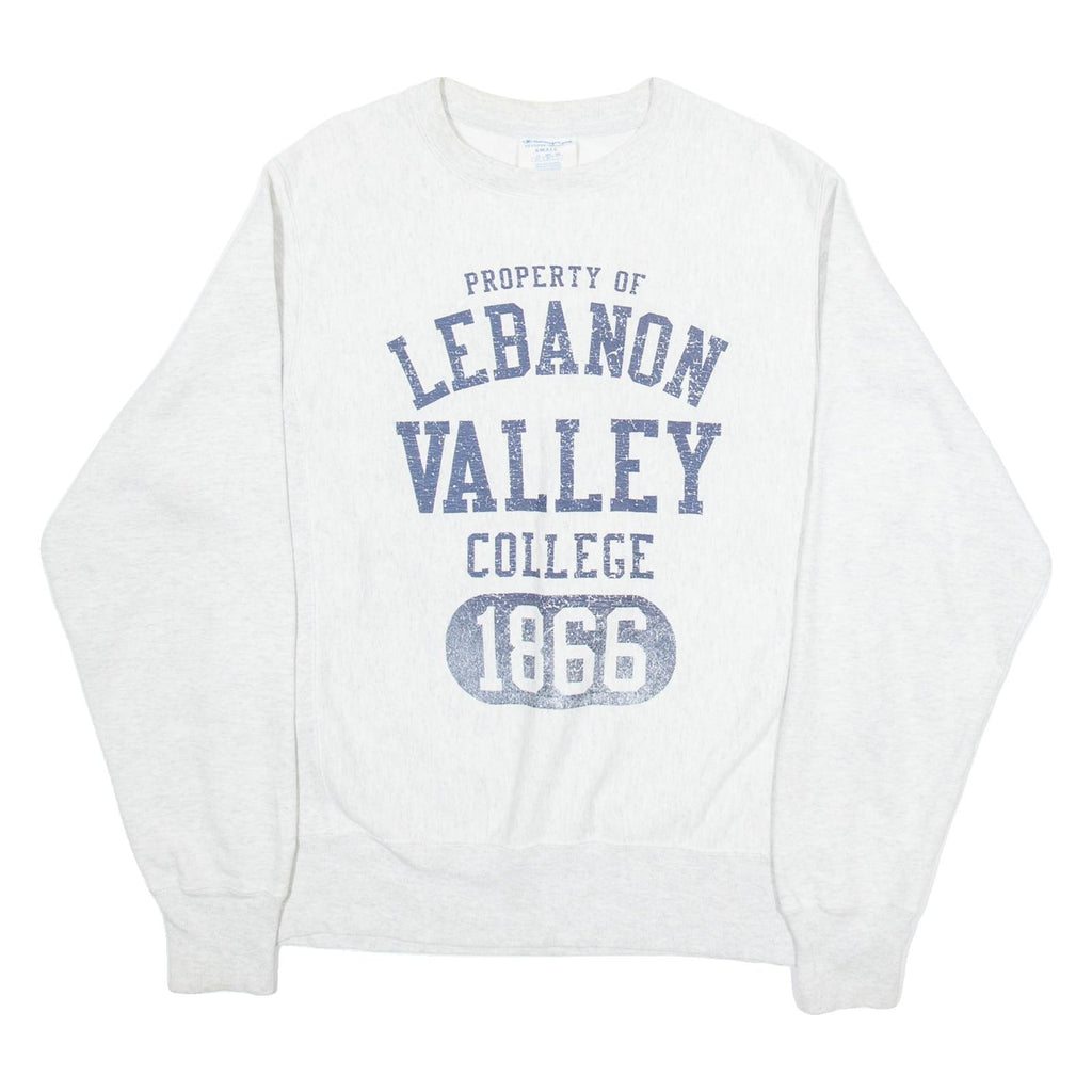 CHAMPION Lebanon VAlley College Mens Sweatshirt Grey USA S