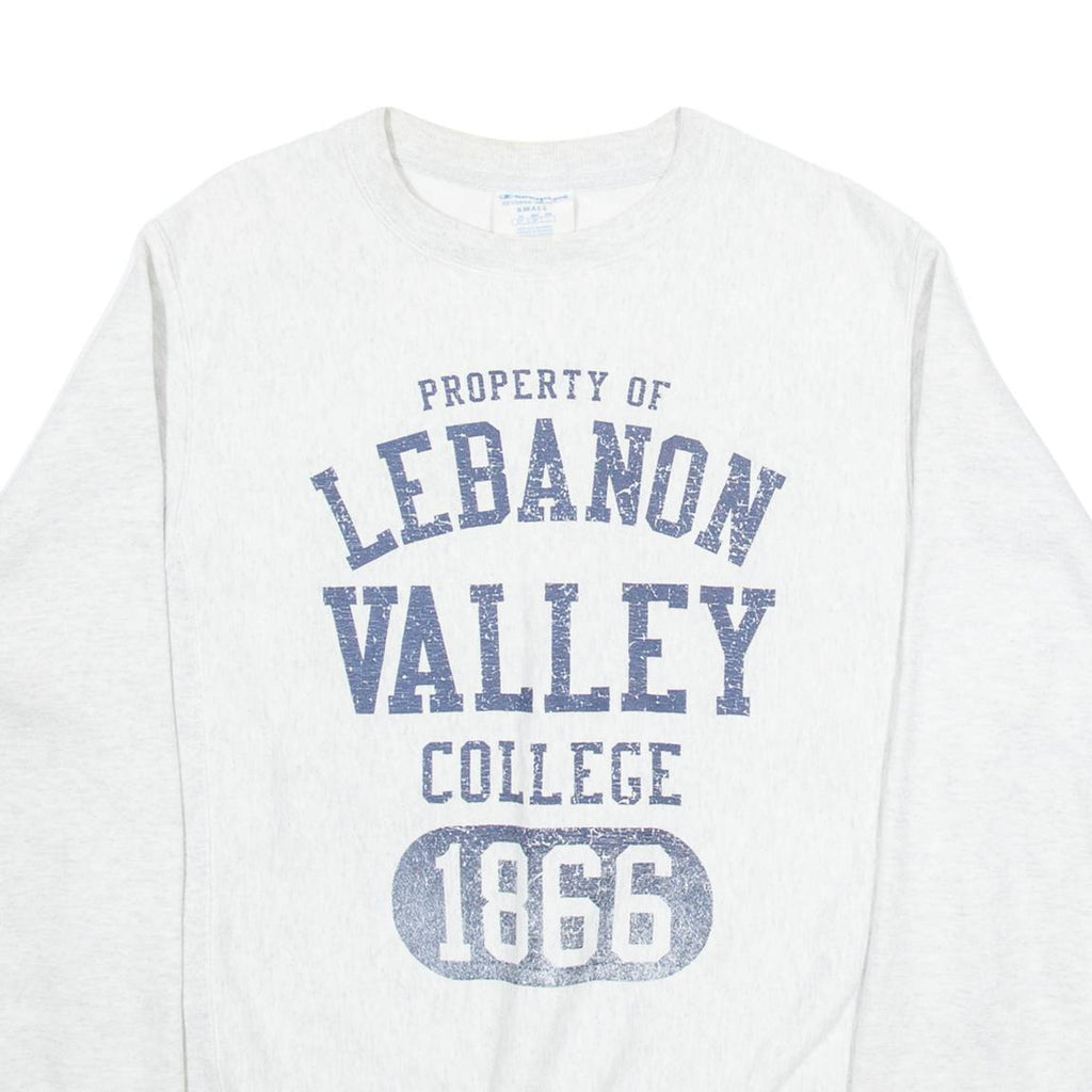 CHAMPION Lebanon VAlley College Mens Sweatshirt Grey USA S