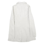 ZARA Womens White Button Jacket XS Polyester Blend Tailored Long Sleeve Plain