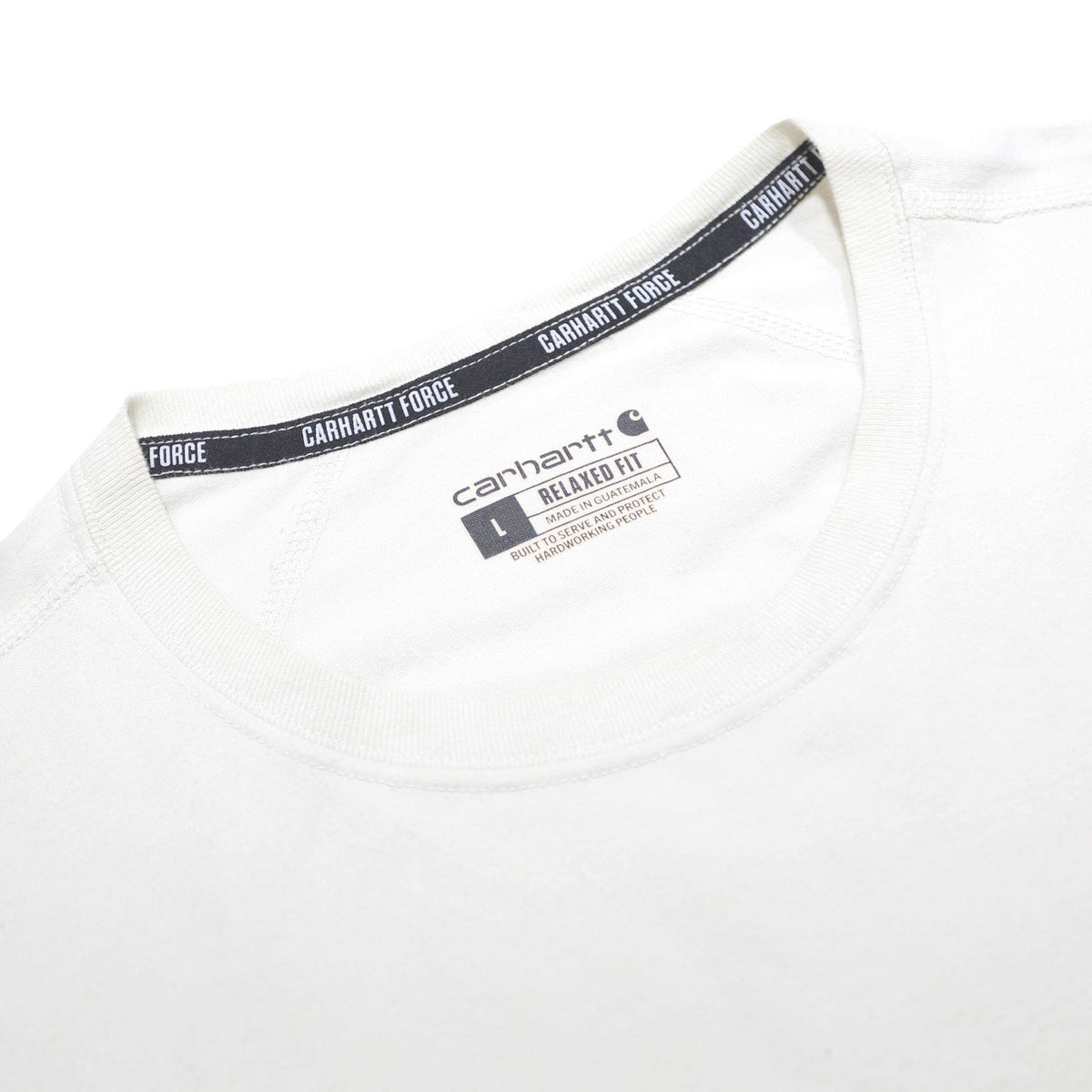 CARHARTT Mens White Cotton Blend Pocket T-Shirt L Short Sleeve Crew Neck
