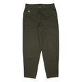 FADEOUT Womens Cotton Blend Dark Green Relaxed Straight Trousers W32 L28 Casual