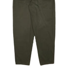 FADEOUT Womens Cotton Blend Dark Green Relaxed Straight Trousers W32 L28 Casual