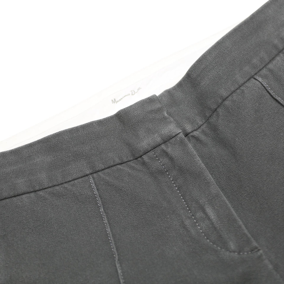 MASSIMO DUTTI Womens Cotton Blend Slim Black Trousers W28 L26 Stylish Zipped Hem