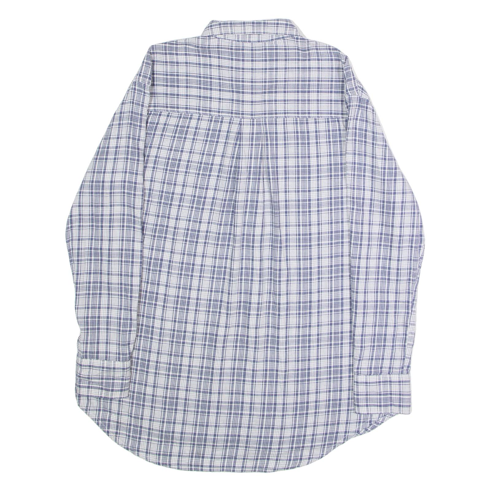 WRANGLER Womens Shirt Blue Check Long Sleeve S
