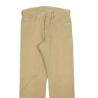 LEVI'S Mens Jeans Beige Regular Straight Denim W34 L32 Button Closure