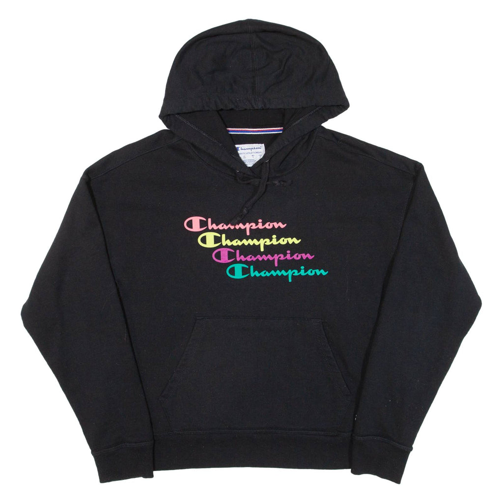 CHAMPION Womens Black Hoodie M