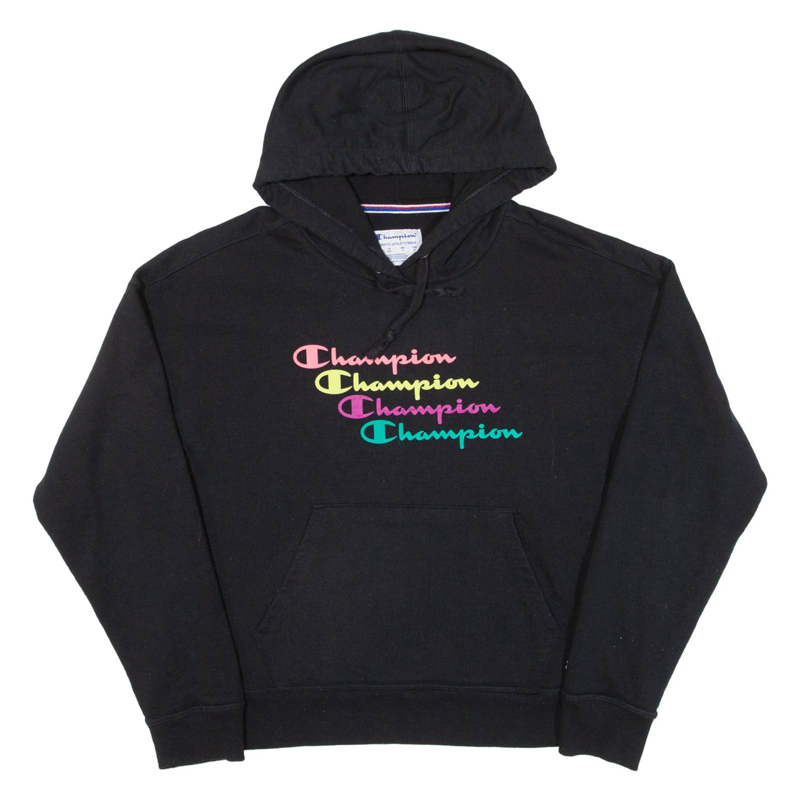 CHAMPION Womens Black Hoodie M