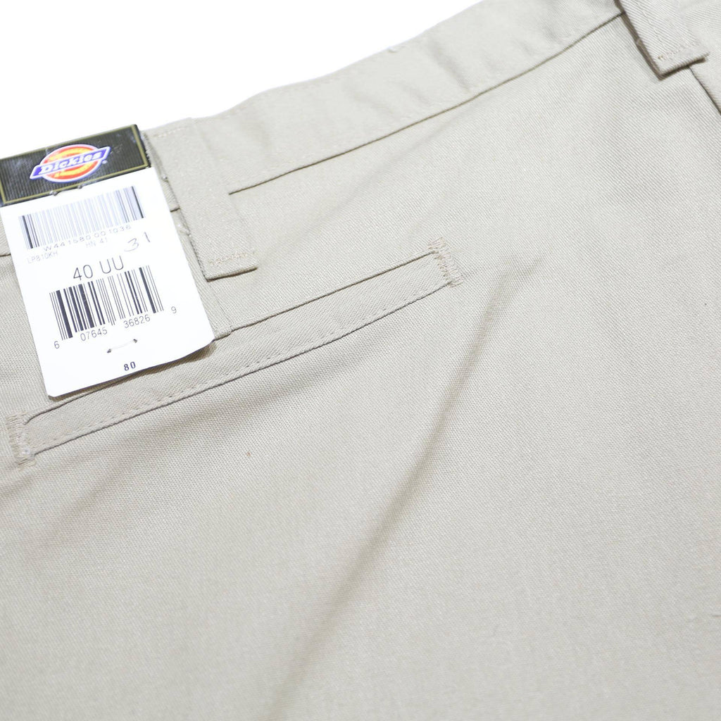 DICKIES Mens Cotton Blend Beige Regular Fit Straight Leg Trousers W40 L31