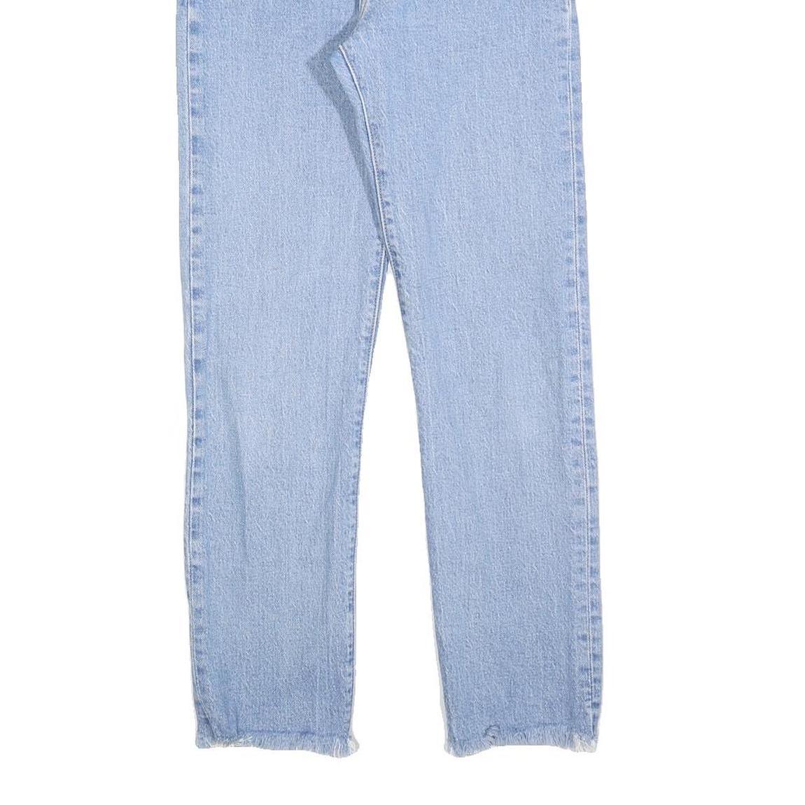 LEVI'S 501 Womens Jeans Blue Regular Straight Denim Light W25 L28 Classic Fit