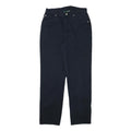 LAUREN RALPH LAUREN Womens Cotton Blend Navy Relaxed Straight Trousers W29 L29