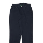 LAUREN RALPH LAUREN Womens Cotton Blend Navy Relaxed Straight Trousers W29 L29