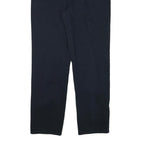 LAUREN RALPH LAUREN Womens Cotton Blend Navy Relaxed Straight Trousers W29 L29