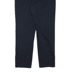 LAUREN RALPH LAUREN Womens Cotton Blend Navy Relaxed Straight Trousers W29 L29