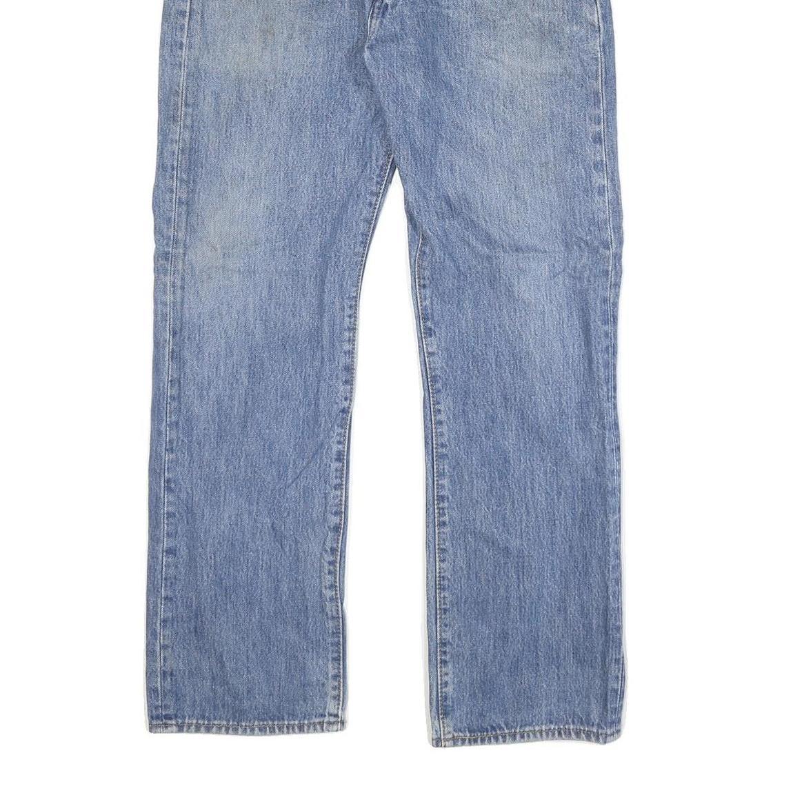 LEVI'S 501 Mens Jeans Blue Regular Straight Denim Light W32 L27 Button Closure