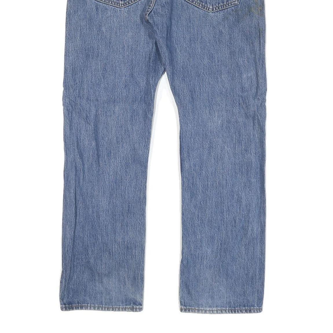 LEVI'S 501 Mens Jeans Blue Regular Straight Denim Light W32 L27 Button Closure