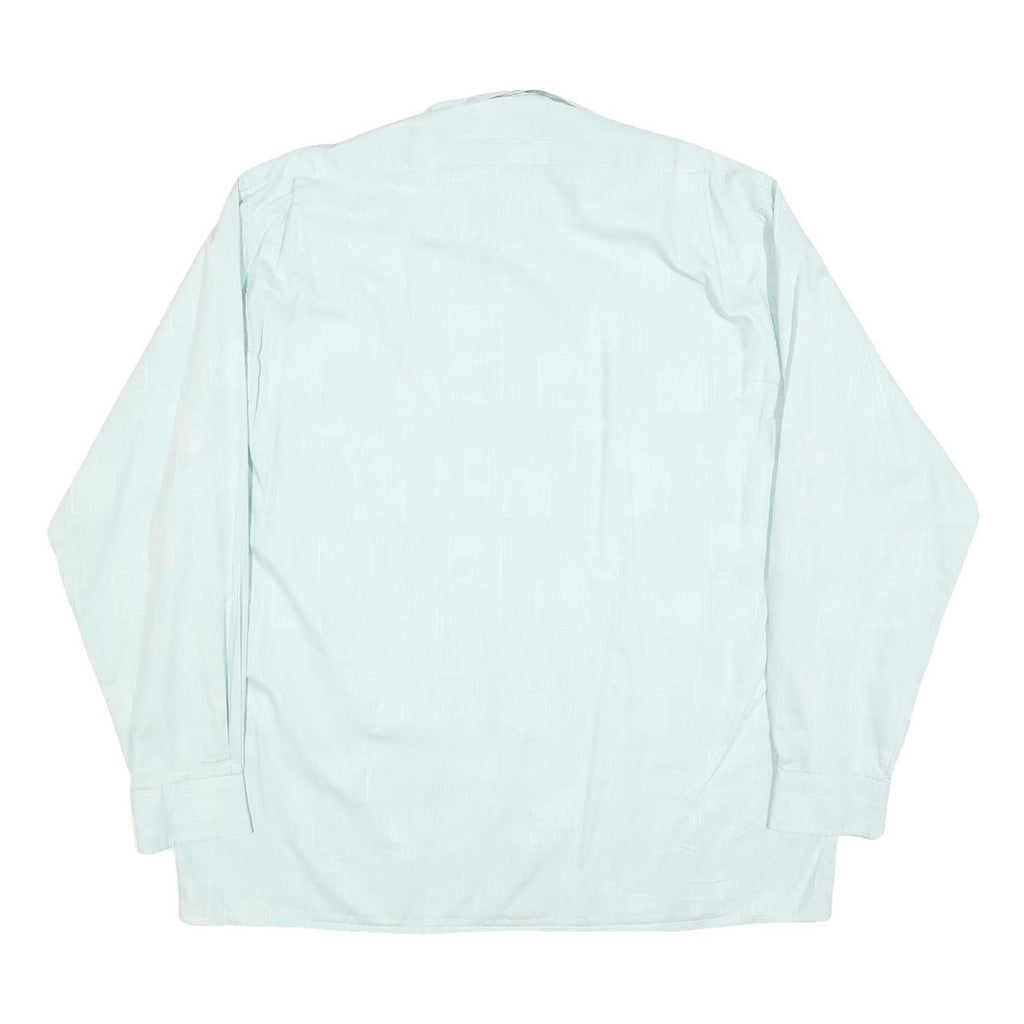 LORD HAMILTON Mens White Long Sleeve Shirt L Cotton Blend Classic Fit Button