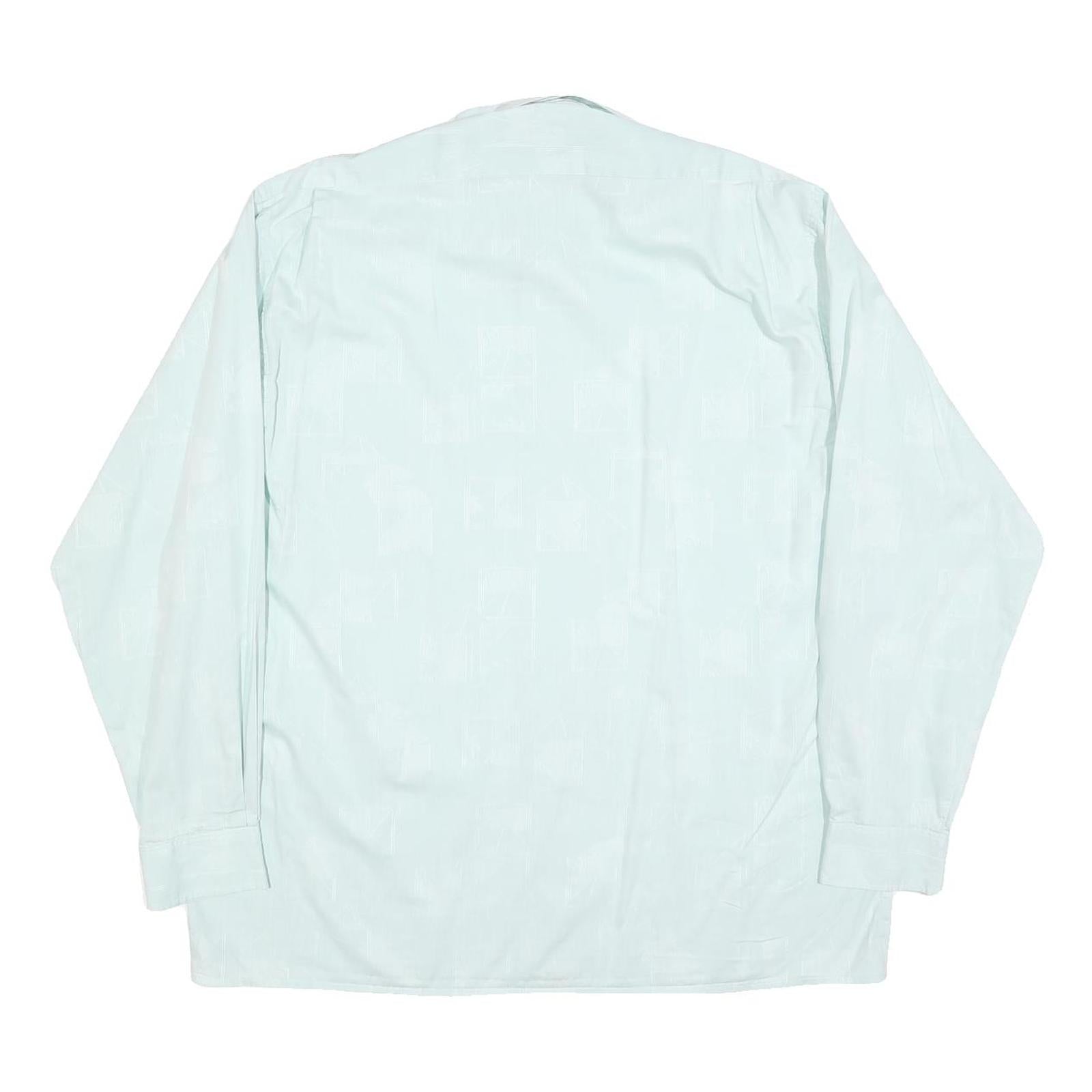 LORD HAMILTON Mens White Long Sleeve Shirt L Cotton Blend Classic Fit Button