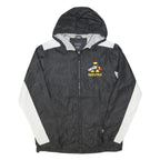 CHAMPION Mens Black & White Track & Field Zip Jacket M Polyester Blend