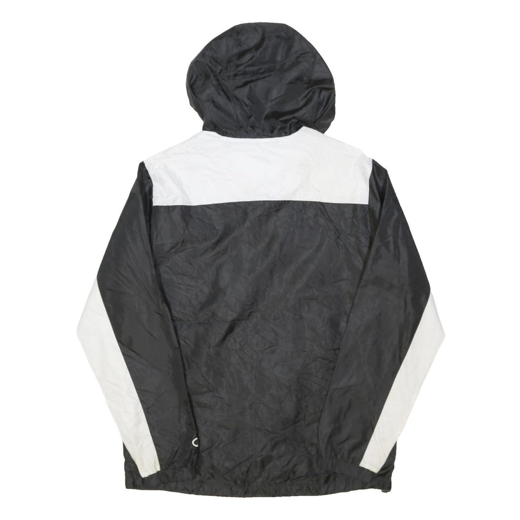 CHAMPION Mens Black & White Track & Field Zip Jacket M Polyester Blend