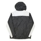 CHAMPION Mens Black & White Track & Field Zip Jacket M Polyester Blend
