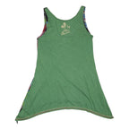 DESIGUAL Y2K Womens Black & Green Floral Cotton Sleeveless Mini Dress M