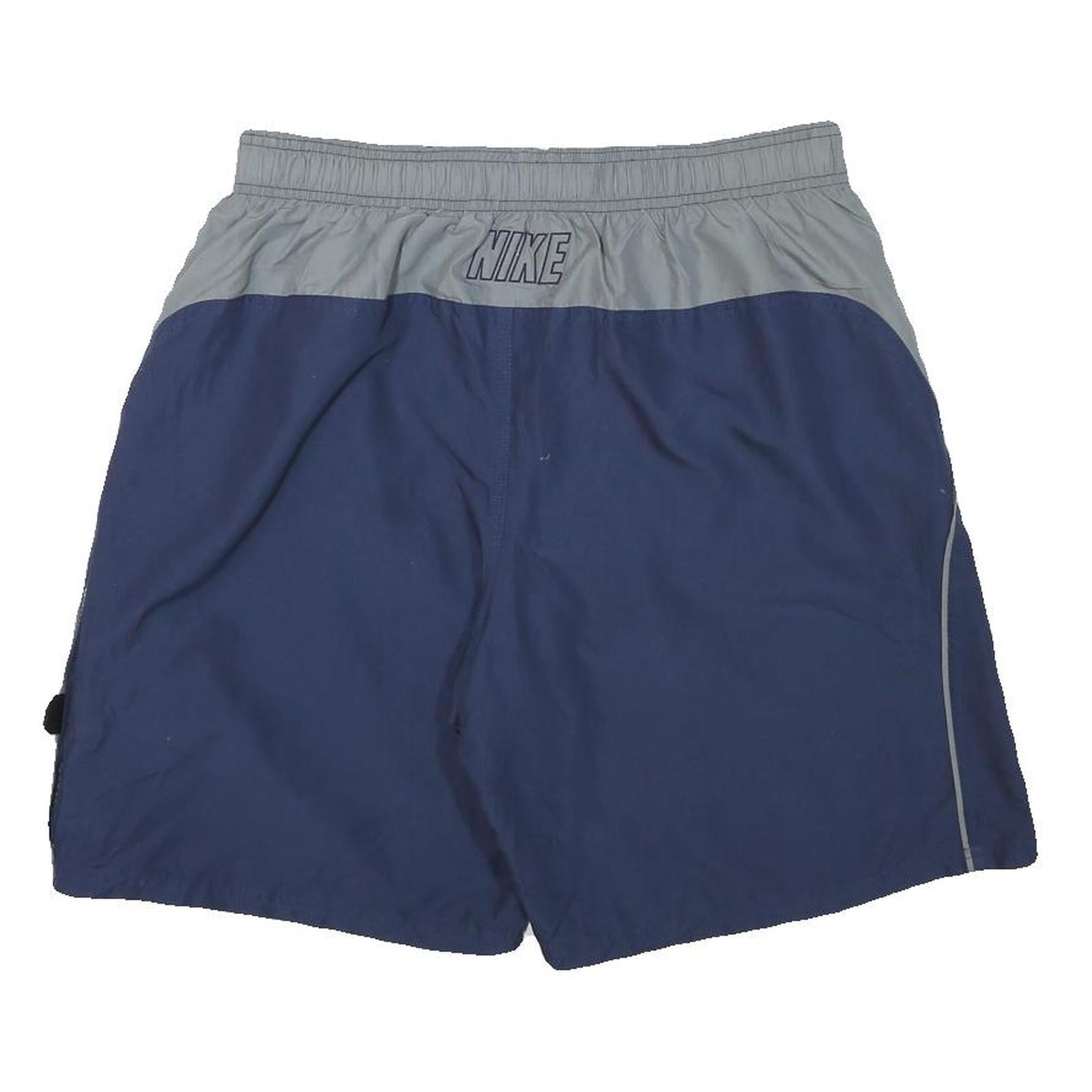 NIKE Mens Shorts Blue & Grey Casual L W30 Sports Swim Training