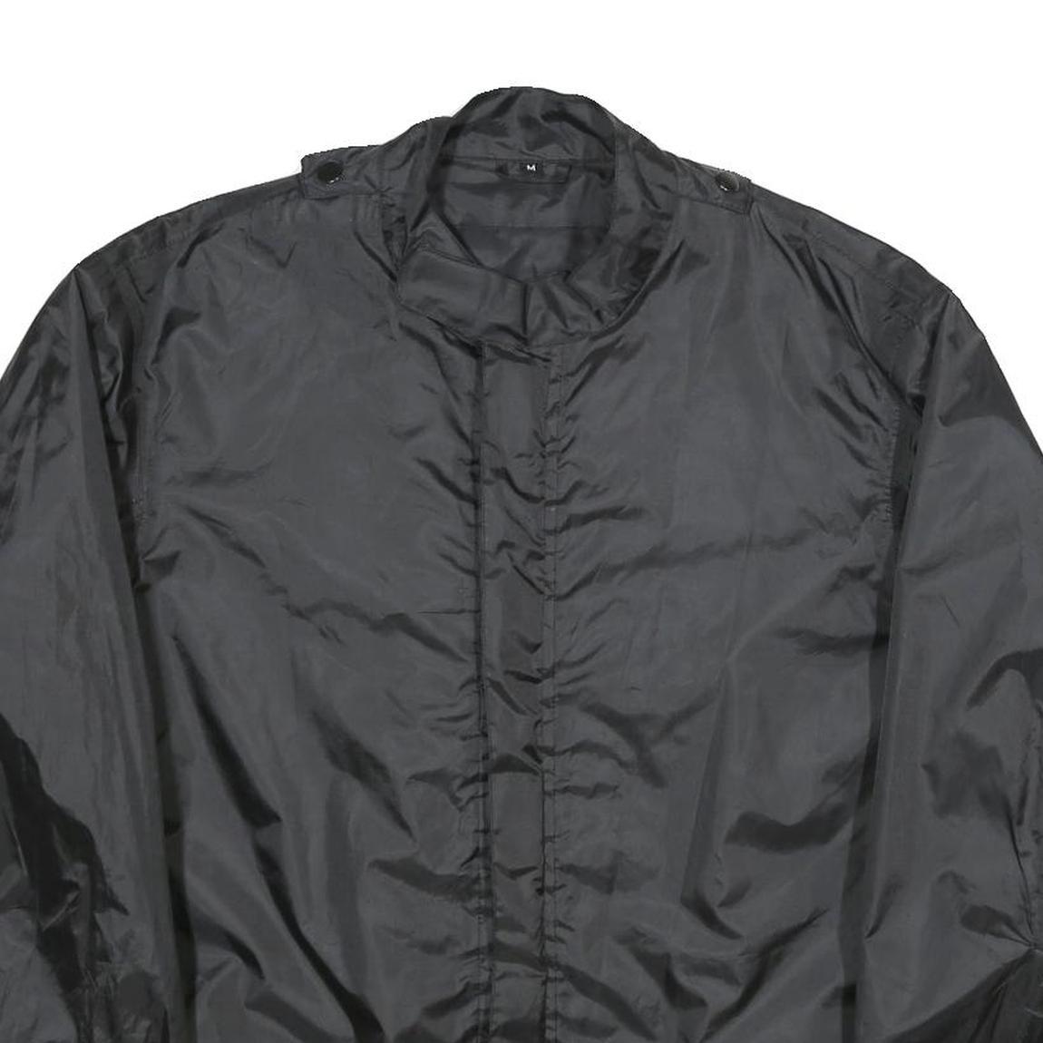 HARLEY DAVIDSON Mens Black Classic Jacket M Polyester Zip Plain Casual Biker