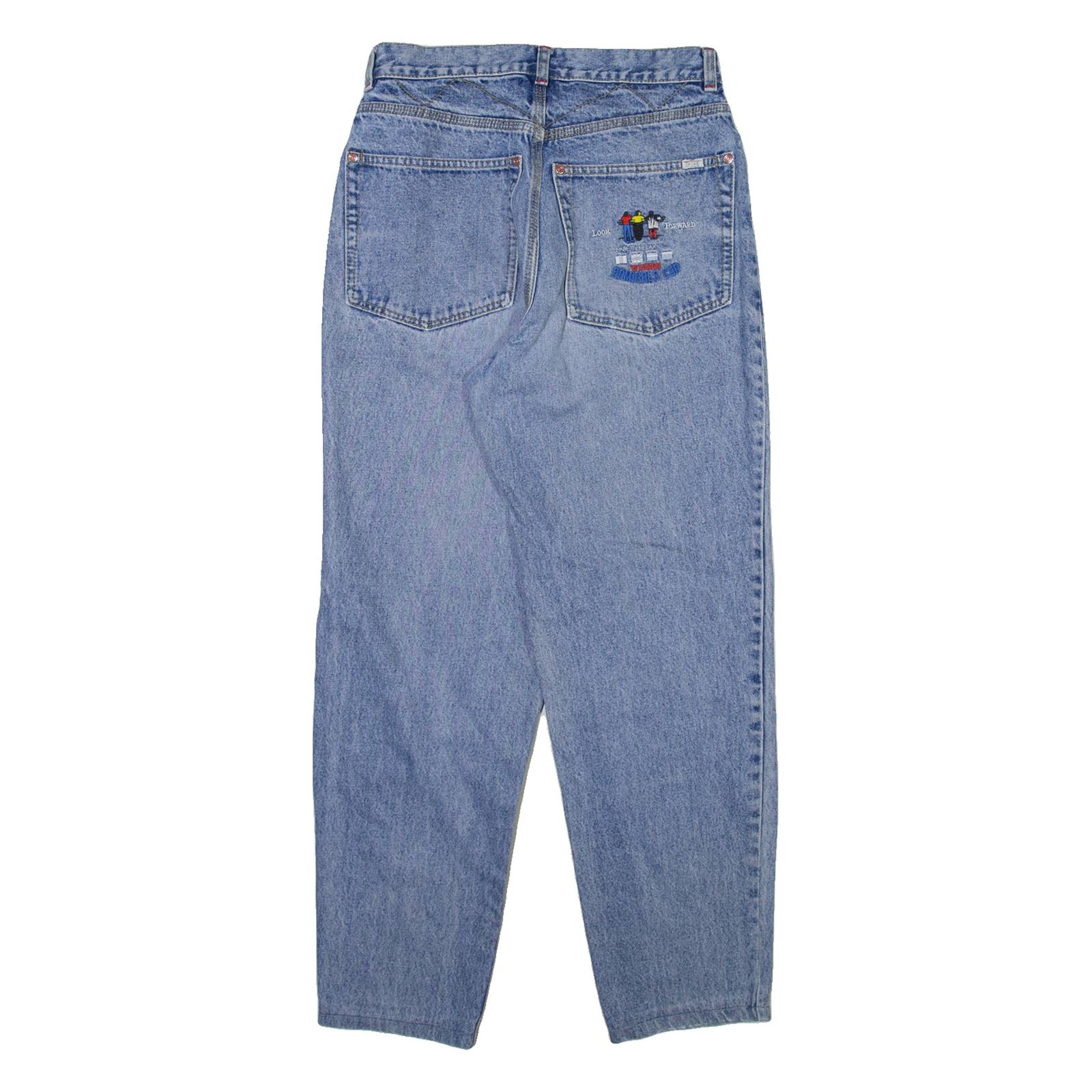 RELAX Womens Jeans Blue Relaxed Tapered W28 L28