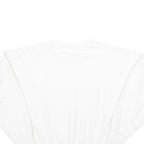 KARL KANI Womens White Crew Neck L Sweatshirt Cropped Logo Embroidered