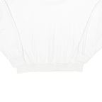 KARL KANI Womens White Crew Neck L Sweatshirt Cropped Logo Embroidered