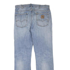 CARHARTT Mens Jeans Blue Regular Straight Denim Medium W36 L33 Cotton Zip