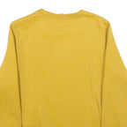 PUMA Womens Yellow Crew Neck XS Logo Print Pullover Casual Cotton Blend
