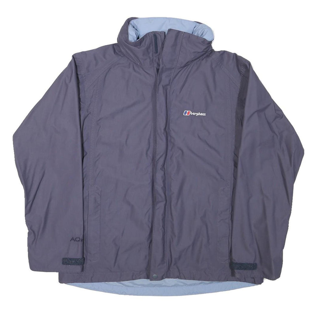 BERGHAUS Womens Blue & Navy Outdoor Jacket M Polyester Blend Classic Fit Zip