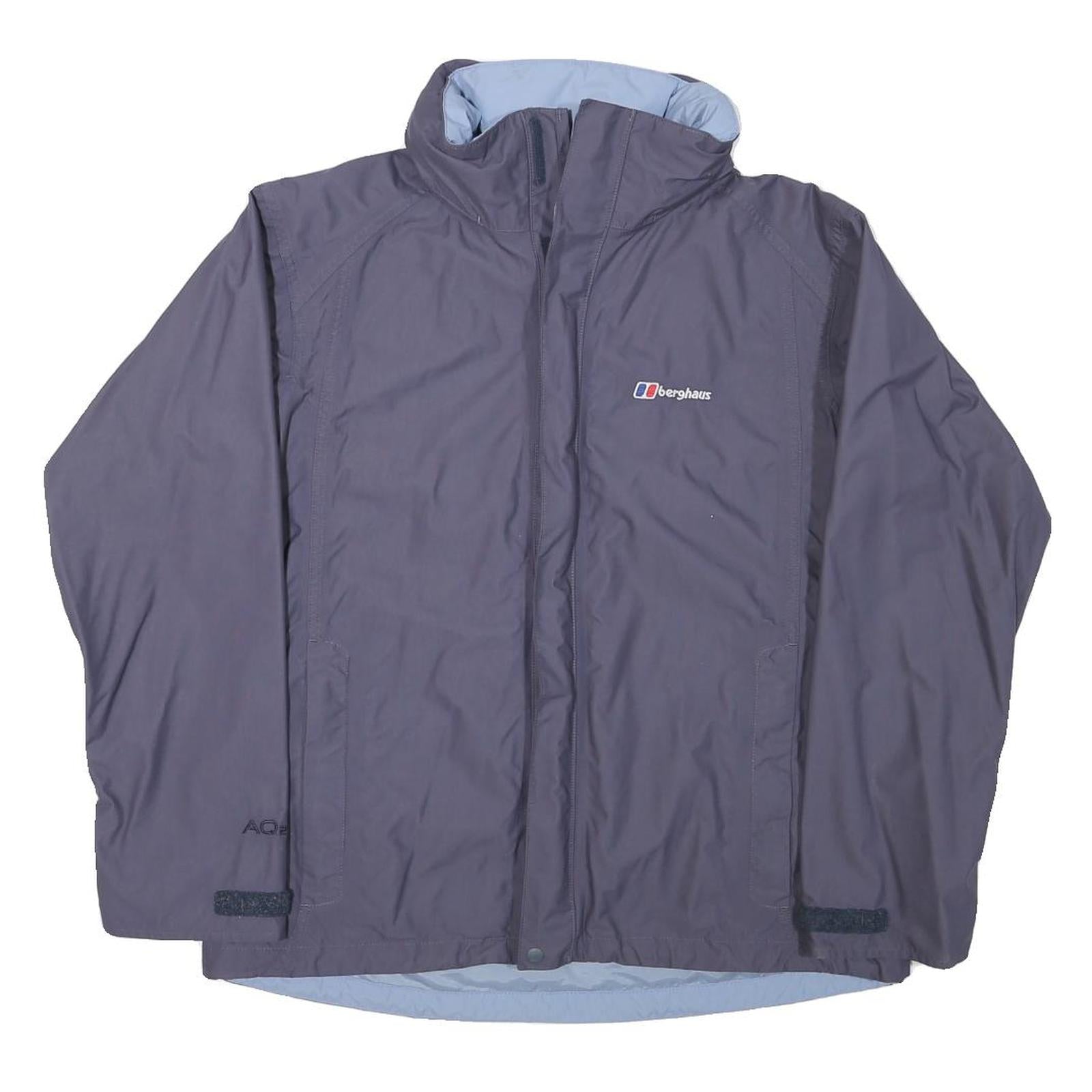 BERGHAUS Womens Blue & Navy Outdoor Jacket M Polyester Blend Classic Fit Zip