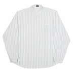 HAPPY LIFE Mens Shirt White Striped Long Sleeve L