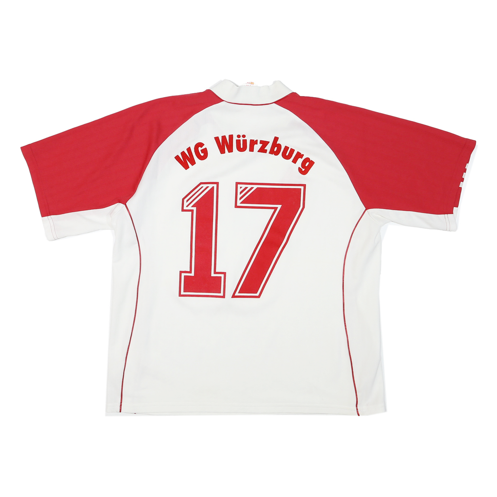 ADIDAS Mens White & Red WG Wurzburg Football Shirt XL Short Sleeve V Neck Team