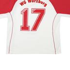 ADIDAS Mens White & Red WG Wurzburg Football Shirt XL Short Sleeve V Neck Team