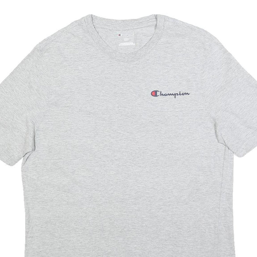 CHAMPION Mens Grey Graphic T-Shirt M Short Sleeve Crew Neck Cotton Blend