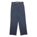 DICKIES Mens Cotton Blend Navy Regular Straight Trousers W30 L32 Workwear Casual