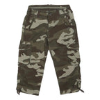 GAP Womens Shorts Green Camouflage Cargo Style XS W27 Outdoor Casual