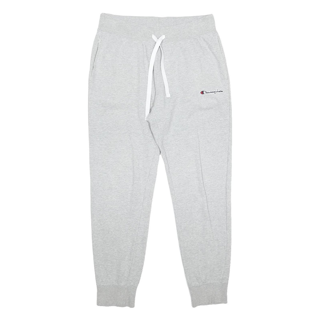 CHAMPION Mens Joggers Grey L W30 L28 Cotton Blend Regular Tapered Fit Comfort