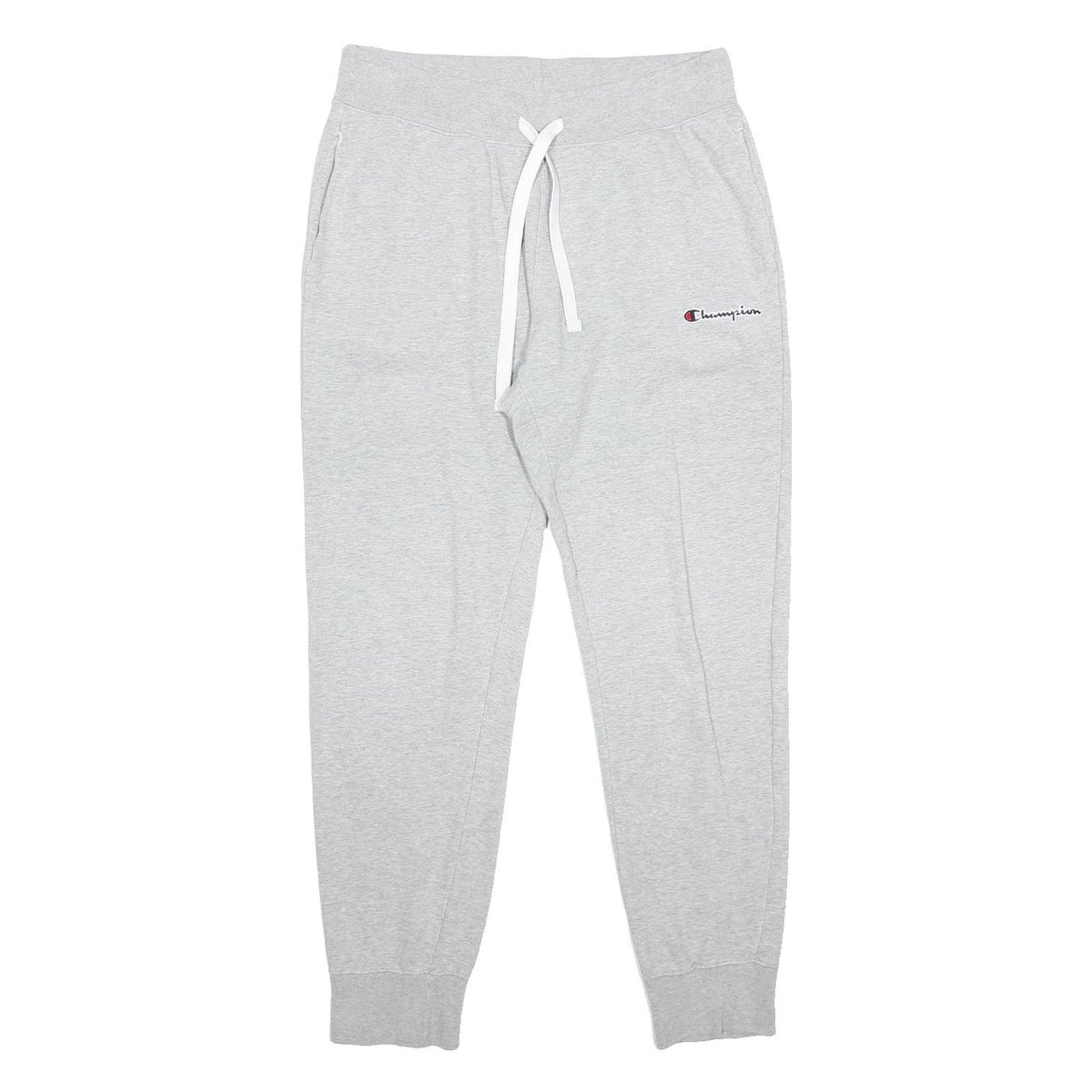 CHAMPION Mens Joggers Grey L W30 L28 Cotton Blend Regular Tapered Fit Comfort
